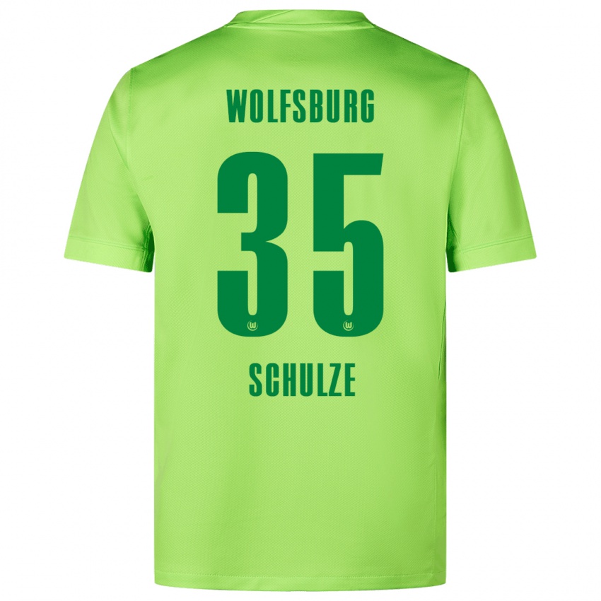 Mujer Camiseta Philipp Schulze #35 Verde Fluorescente 1ª Equipación 2024/25 La Camisa Argentina