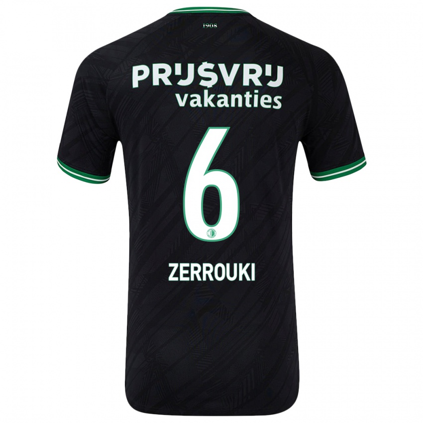 Mujer Camiseta Ramiz Zerrouki #6 Negro Verde 2ª Equipación 2024/25 La Camisa Argentina