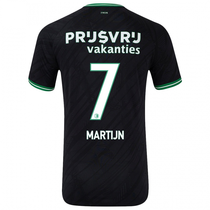 Mujer Camiseta Rowendley Martijn #7 Negro Verde 2ª Equipación 2024/25 La Camisa Argentina