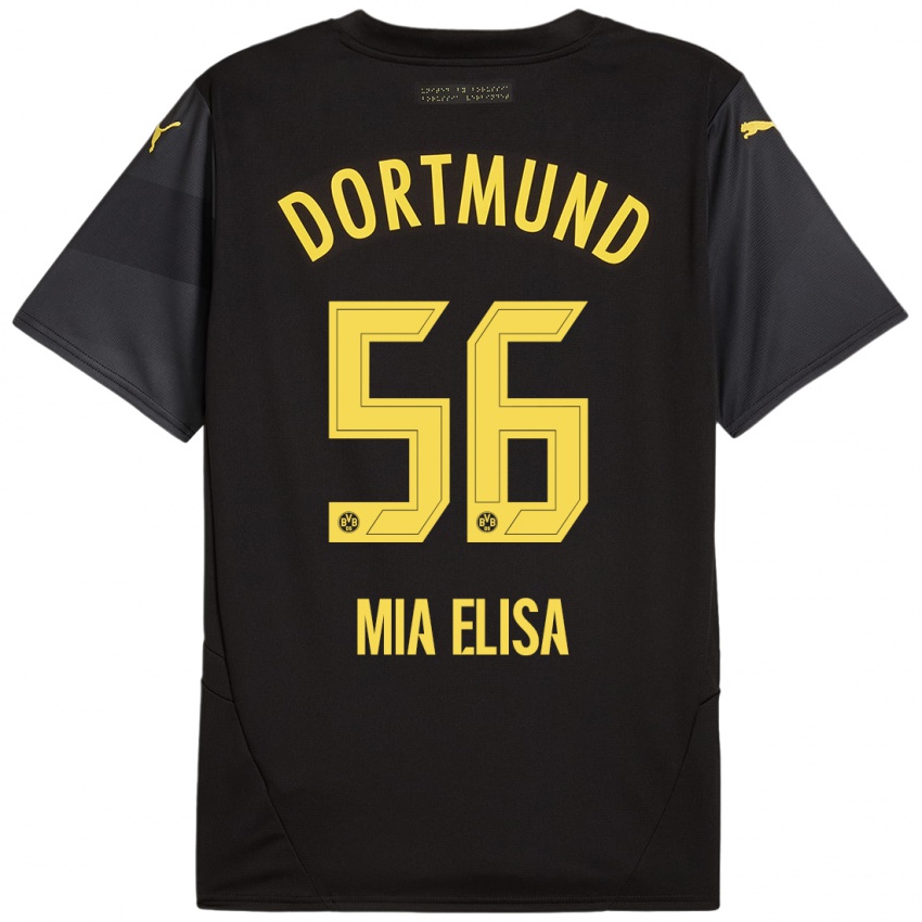 Mujer Camiseta Bomnuter Mia Elisa #56 Negro Amarillo 2ª Equipación 2024/25 La Camisa Argentina