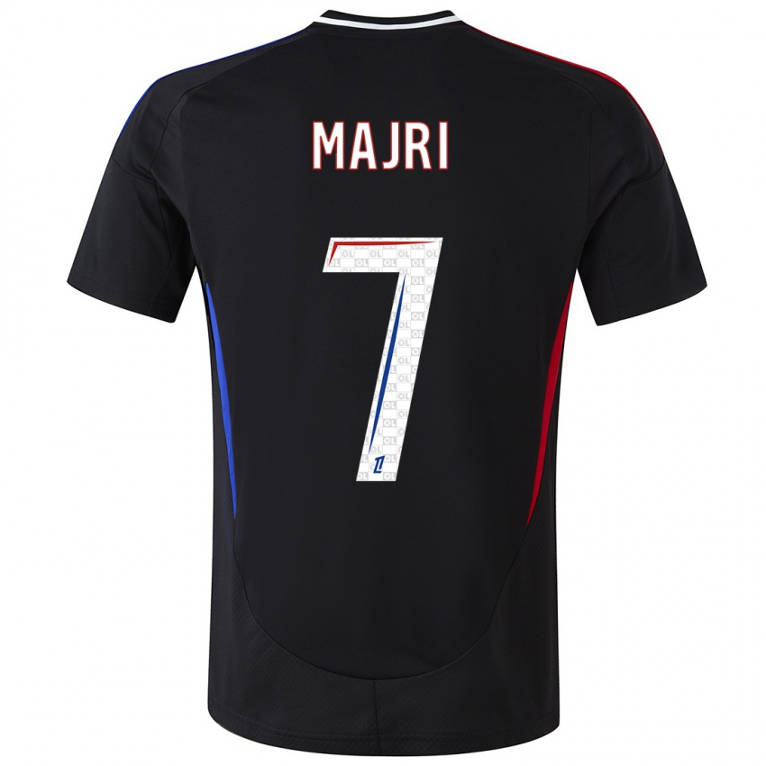 Mujer Camiseta Amel Majri #7 Negro 2ª Equipación 2024/25 La Camisa Argentina