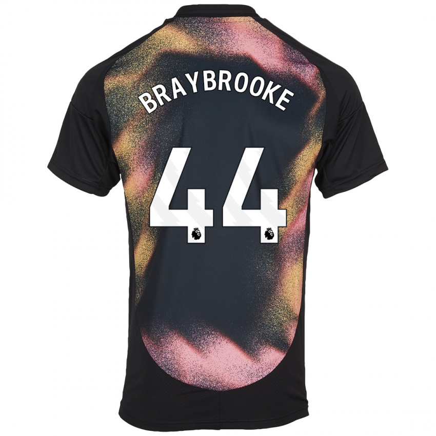 Mujer Camiseta Sammy Braybrooke #44 Negro Blanco 2ª Equipación 2024/25 La Camisa Argentina