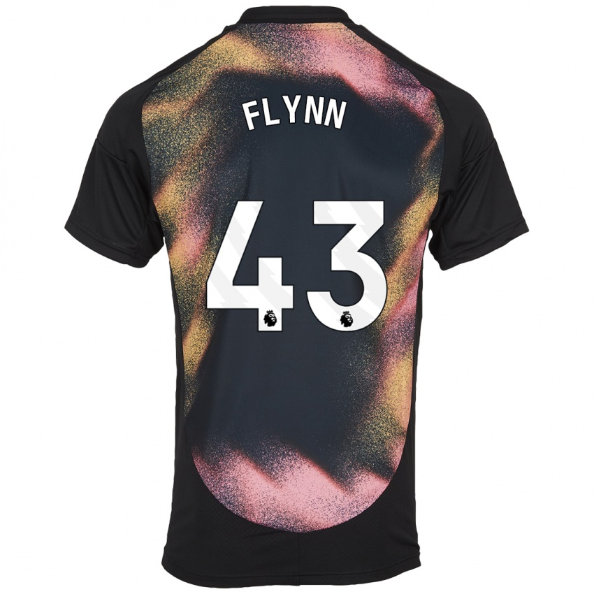 Mujer Camiseta Shane Flynn #43 Negro Blanco 2ª Equipación 2024/25 La Camisa Argentina