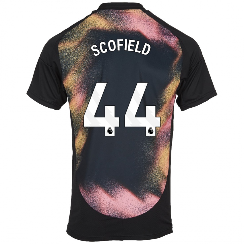 Mujer Camiseta Connie Scofield #44 Negro Blanco 2ª Equipación 2024/25 La Camisa Argentina