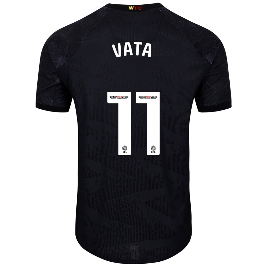 Mujer Camiseta Rocco Vata #11 Negro Blanco 2ª Equipación 2024/25 La Camisa Argentina