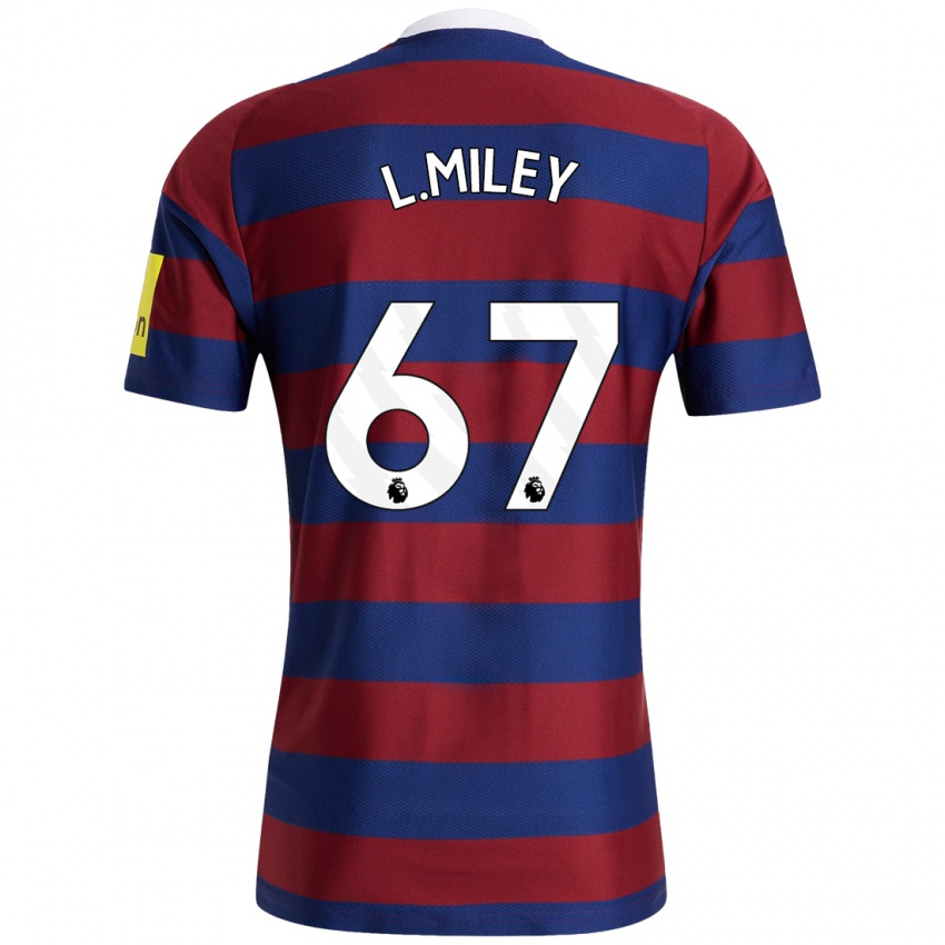 Mujer Camiseta Lewis Miley #67 Burdeos Azul Marino 2ª Equipación 2024/25 La Camisa Argentina