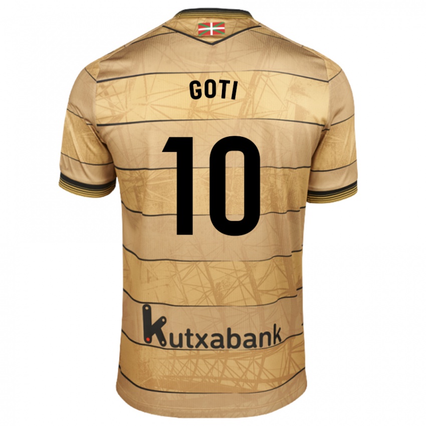 Mujer Camiseta Mikel Goti #10 Marrón 2ª Equipación 2024/25 La Camisa Argentina