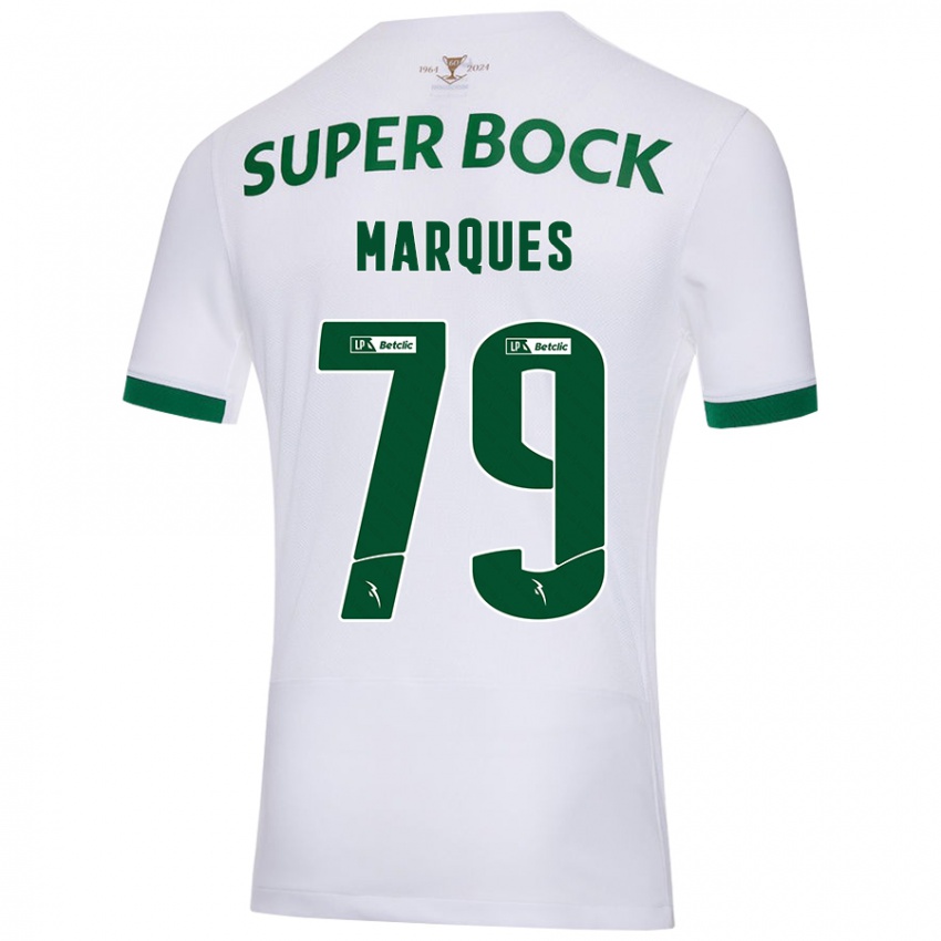 Mujer Camiseta Rodrigo Marquês #79 Blanco Verde 2ª Equipación 2024/25 La Camisa Argentina