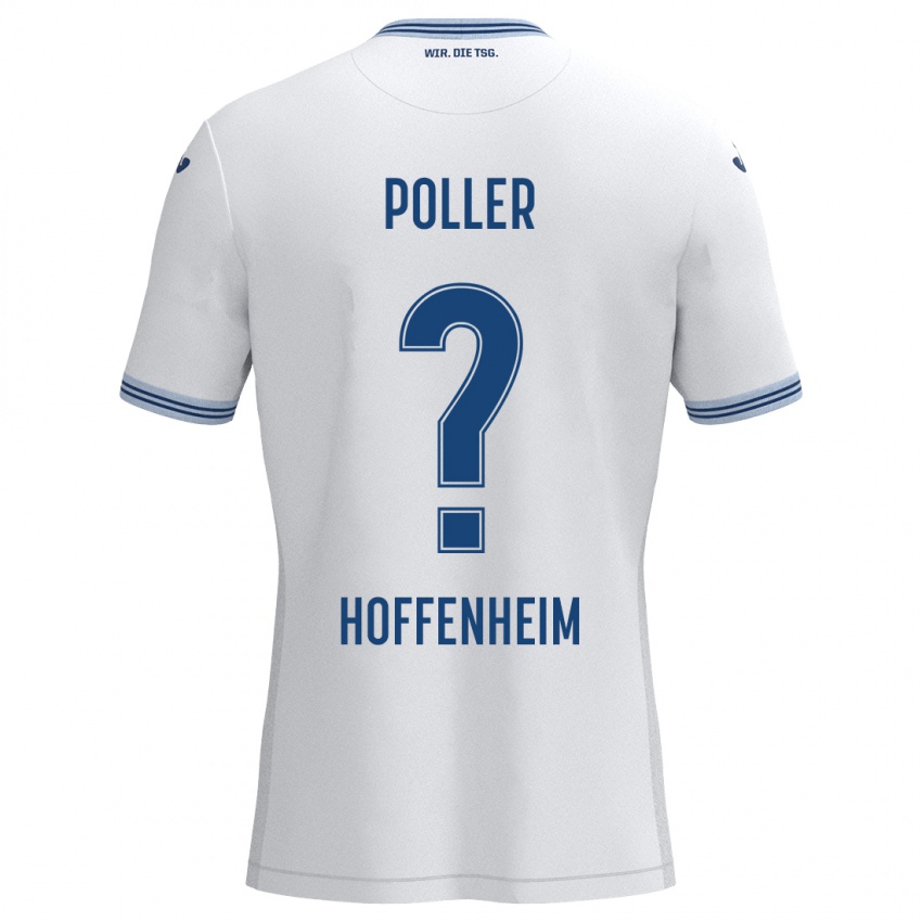 Mujer Camiseta Tiago Poller #0 Blanco Azul 2ª Equipación 2024/25 La Camisa Argentina