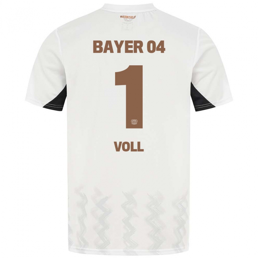 Mujer Camiseta Charlotte Voll #1 Blanco Negro 2ª Equipación 2024/25 La Camisa Argentina