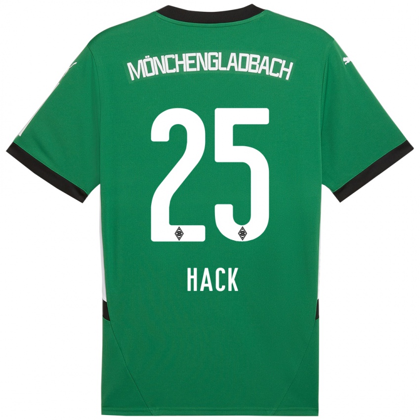 Mujer Camiseta Robin Hack #25 Verde Blanco 2ª Equipación 2024/25 La Camisa Argentina