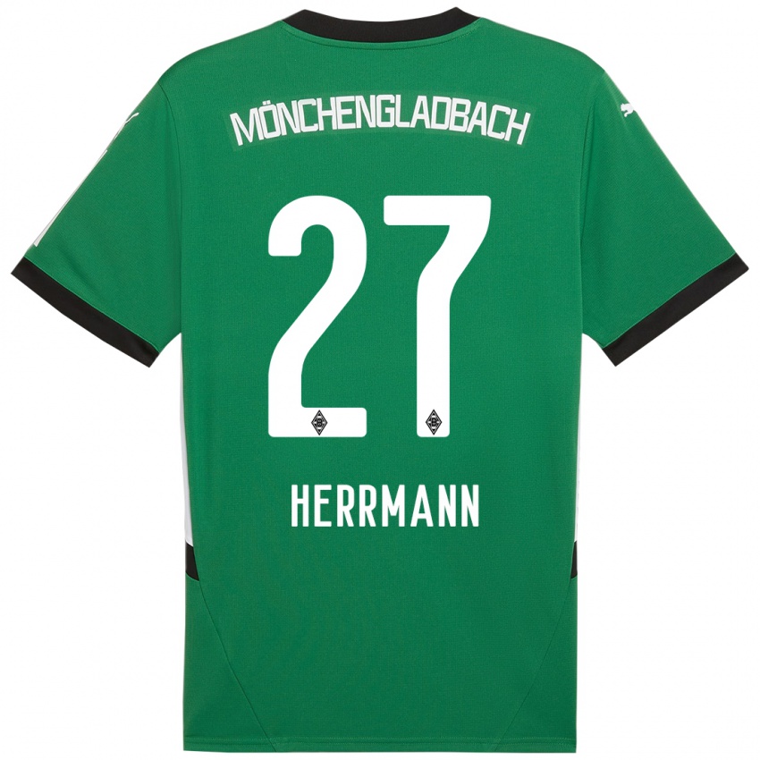 Mujer Camiseta Michelle Herrmann #27 Verde Blanco 2ª Equipación 2024/25 La Camisa Argentina