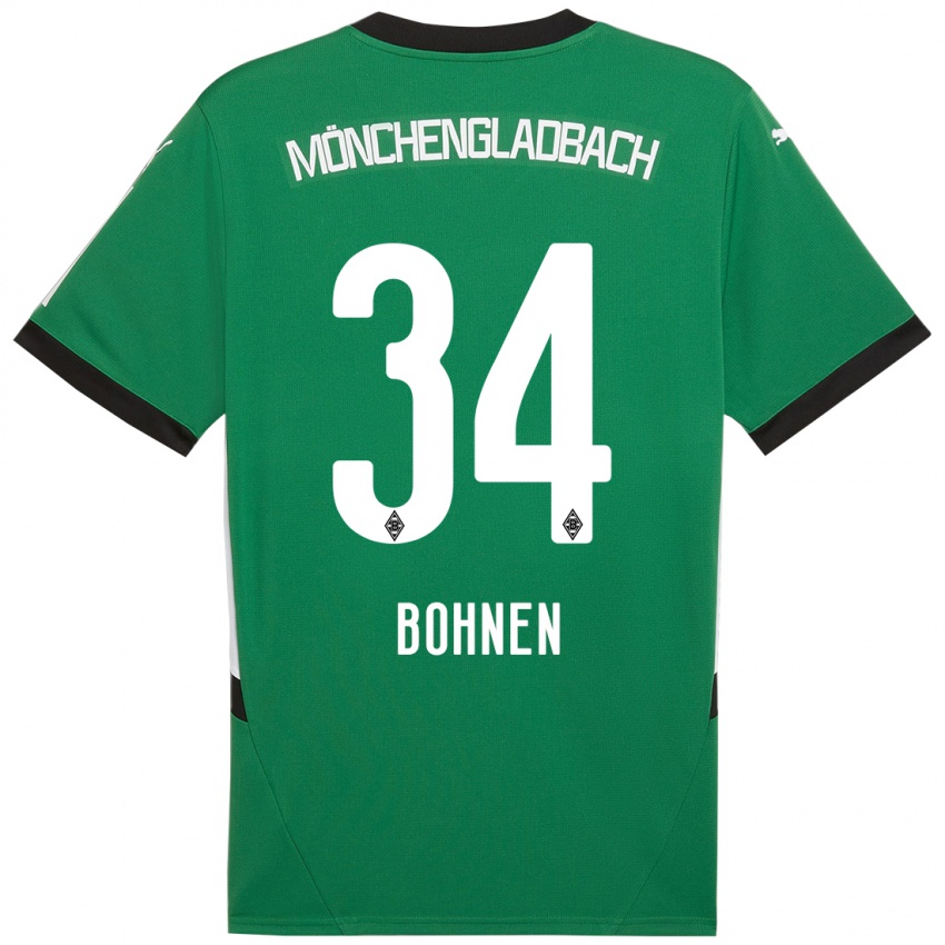 Mujer Camiseta Bohnen #34 Verde Blanco 2ª Equipación 2024/25 La Camisa Argentina