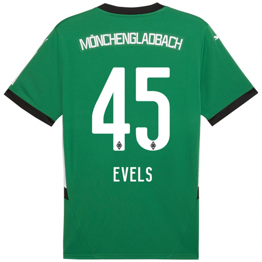 Mujer Camiseta Emily Evels #45 Verde Blanco 2ª Equipación 2024/25 La Camisa Argentina