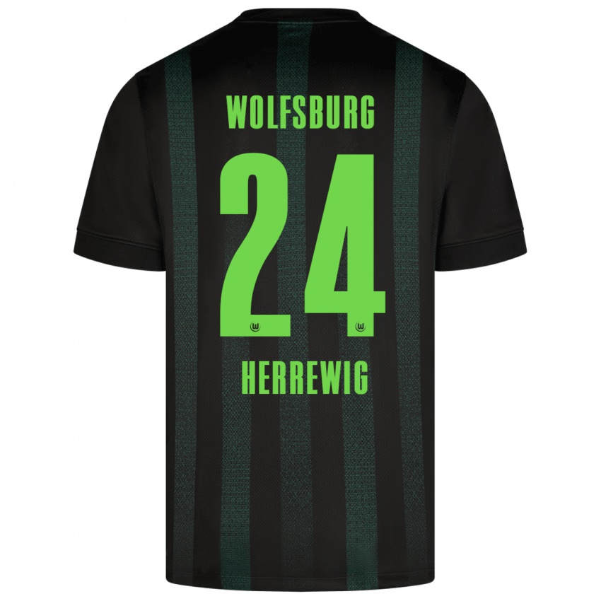 Mujer Camiseta Max Herrewig #24 Verde Oscuro 2ª Equipación 2024/25 La Camisa Argentina