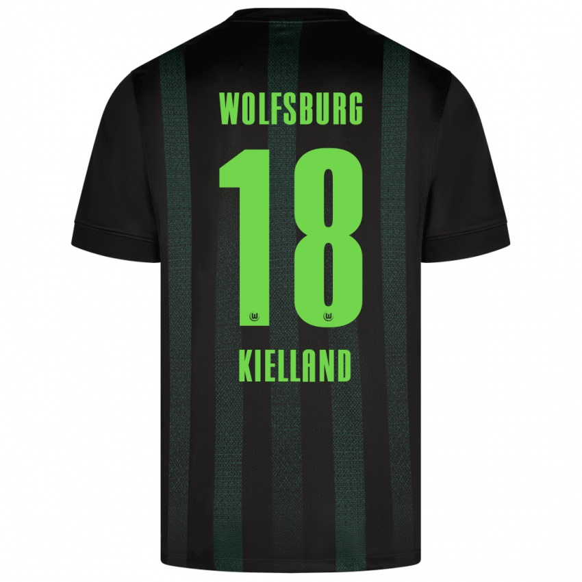 Mujer Camiseta Justine Kielland #18 Verde Oscuro 2ª Equipación 2024/25 La Camisa Argentina