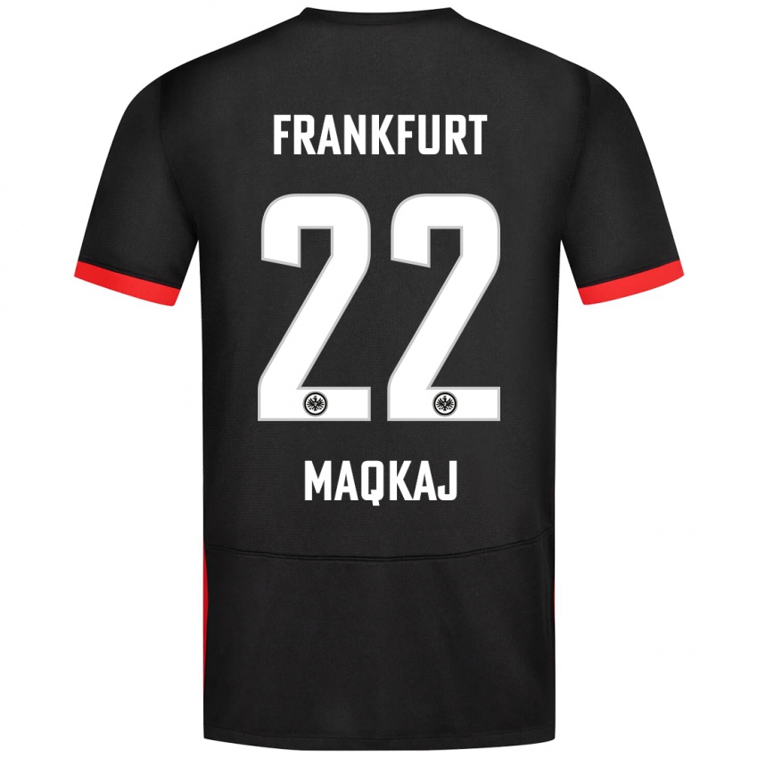 Mujer Camiseta Dritan Maqkaj #22 Negro 2ª Equipación 2024/25 La Camisa Argentina