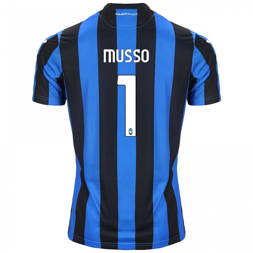 Niño Camiseta Juan Musso #1 Azul Negro 1ª Equipación 2024/25 La Camisa Argentina