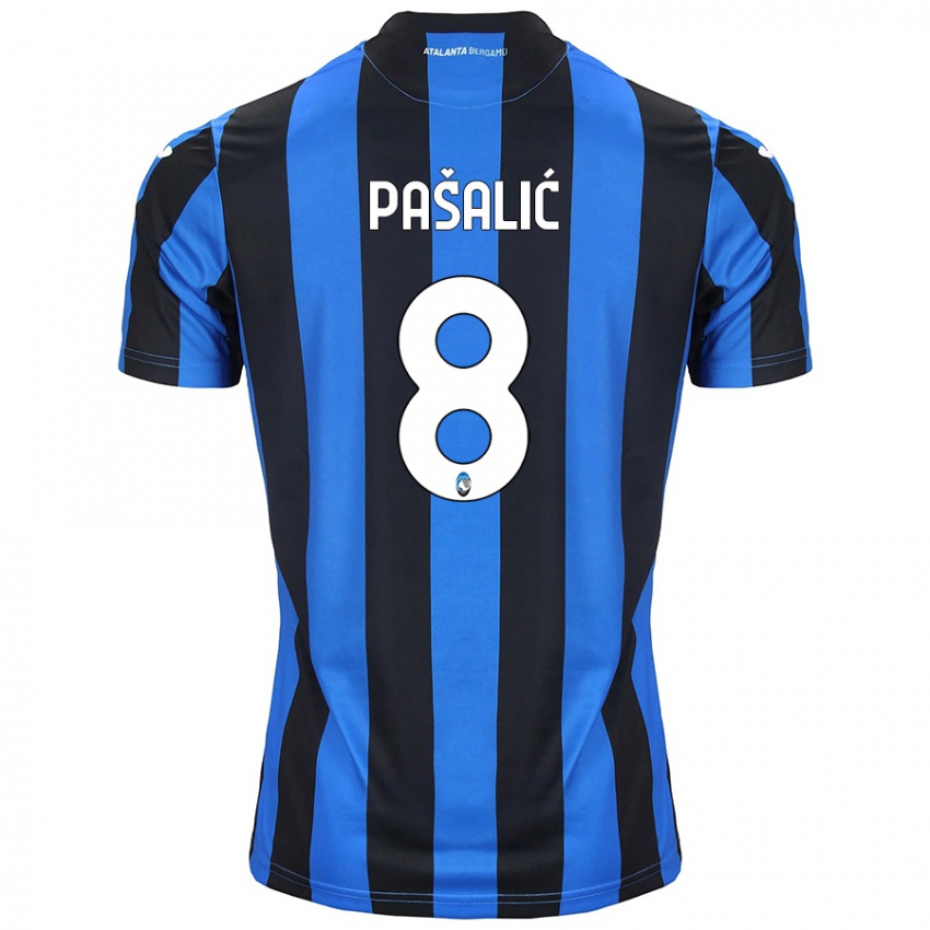 Niño Camiseta Mario Pasalic #8 Azul Negro 1ª Equipación 2024/25 La Camisa Argentina