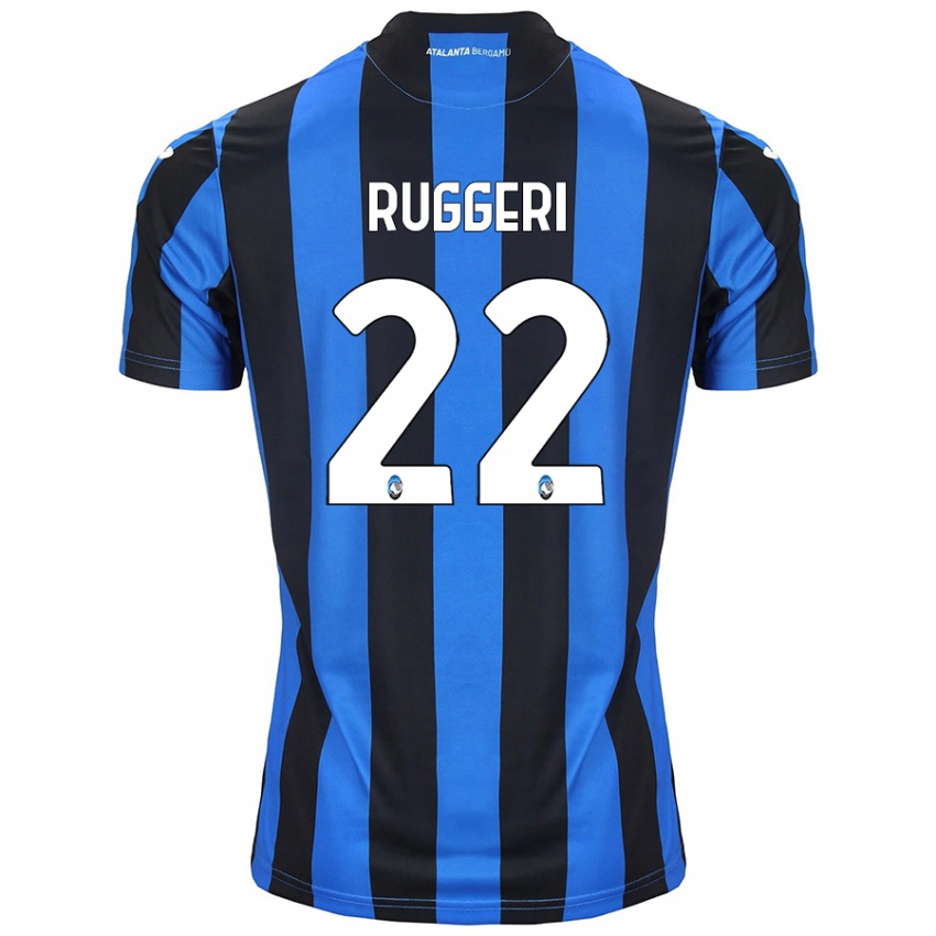 Niño Camiseta Matteo Ruggeri #22 Azul Negro 1ª Equipación 2024/25 La Camisa Argentina