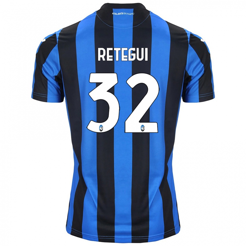 Niño Camiseta Mateo Retegui #32 Azul Negro 1ª Equipación 2024/25 La Camisa Argentina