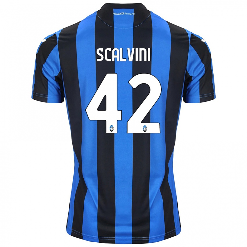 Niño Camiseta Giorgio Scalvini #42 Azul Negro 1ª Equipación 2024/25 La Camisa Argentina