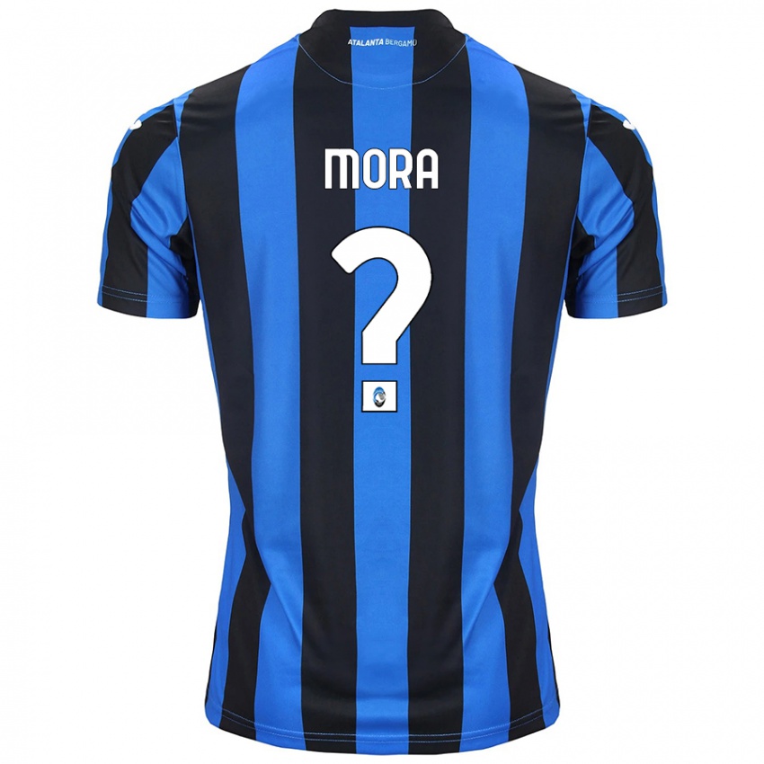 Niño Camiseta Christian Mora #0 Azul Negro 1ª Equipación 2024/25 La Camisa Argentina