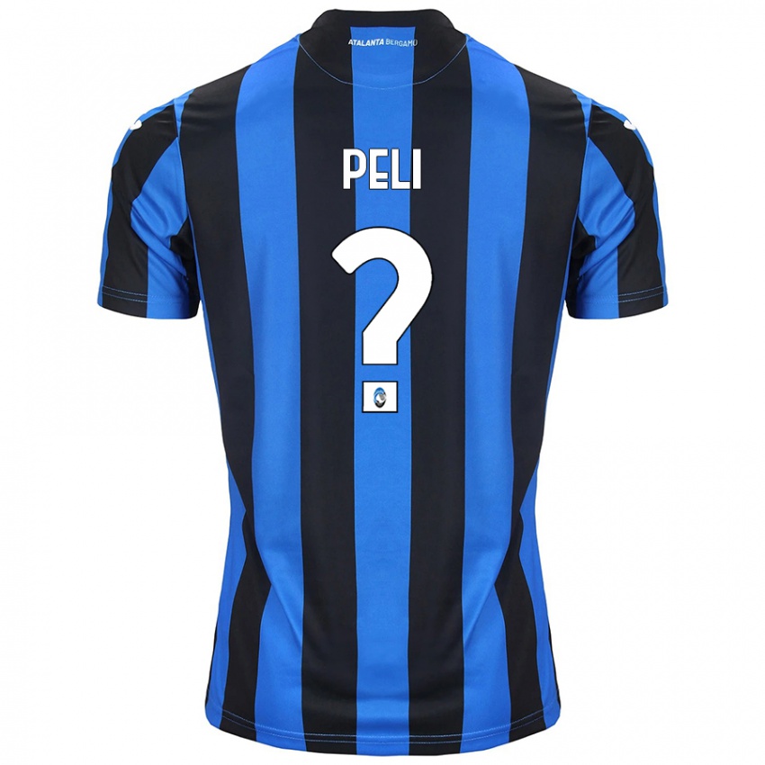 Niño Camiseta Lorenzo Peli #0 Azul Negro 1ª Equipación 2024/25 La Camisa Argentina