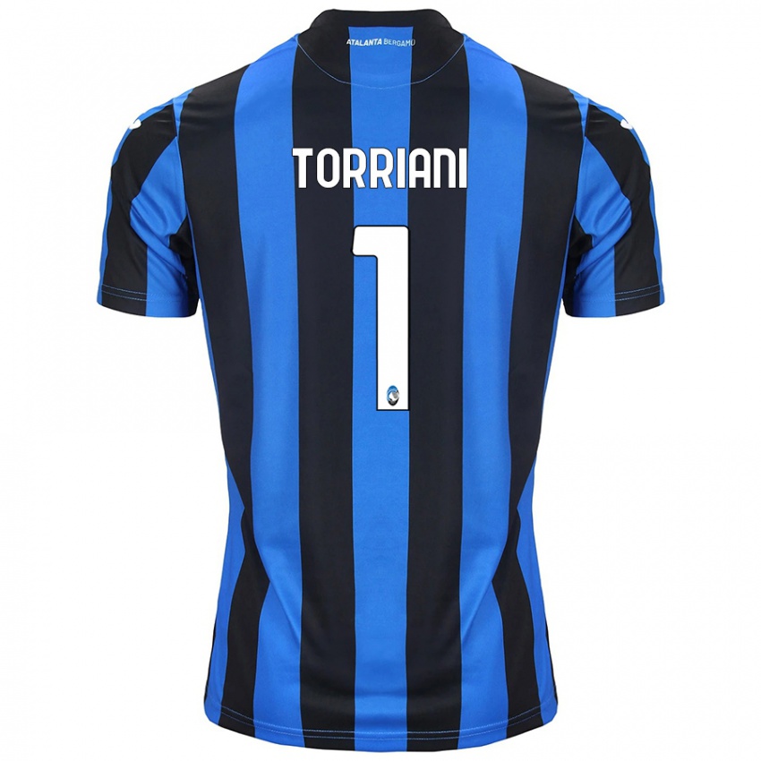 Niño Camiseta Andrea Torriani #1 Azul Negro 1ª Equipación 2024/25 La Camisa Argentina