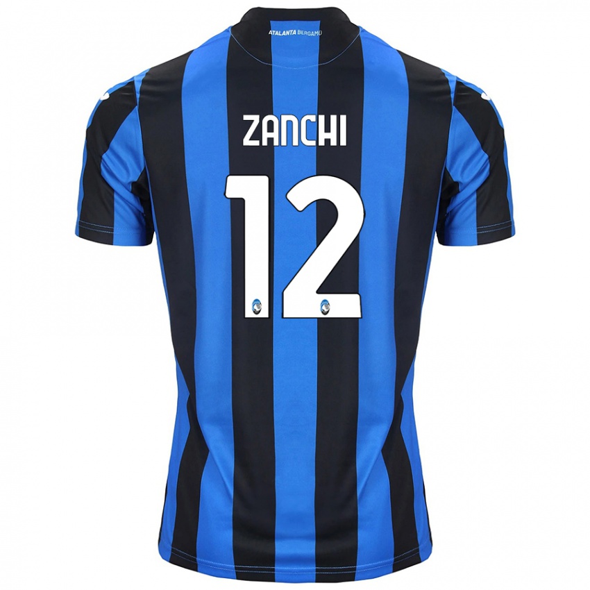 Niño Camiseta Edoardo Zanchi #12 Azul Negro 1ª Equipación 2024/25 La Camisa Argentina