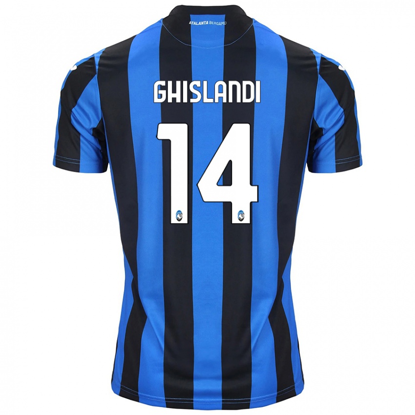 Niño Camiseta Davide Ghislandi #14 Azul Negro 1ª Equipación 2024/25 La Camisa Argentina