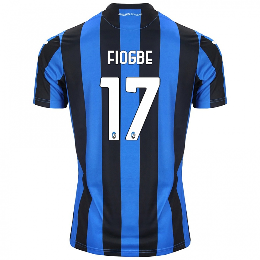 Niño Camiseta Candas Fiogbe #17 Azul Negro 1ª Equipación 2024/25 La Camisa Argentina