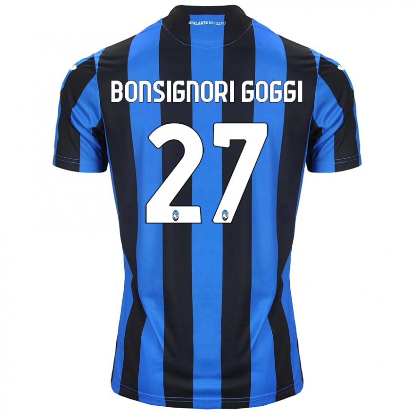 Niño Camiseta Lorenzo Bonsignori Goggi #27 Azul Negro 1ª Equipación 2024/25 La Camisa Argentina