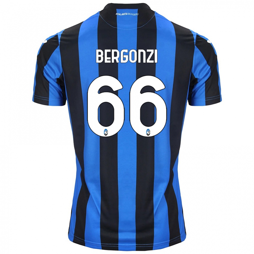 Niño Camiseta Federico Bergonzi #66 Azul Negro 1ª Equipación 2024/25 La Camisa Argentina