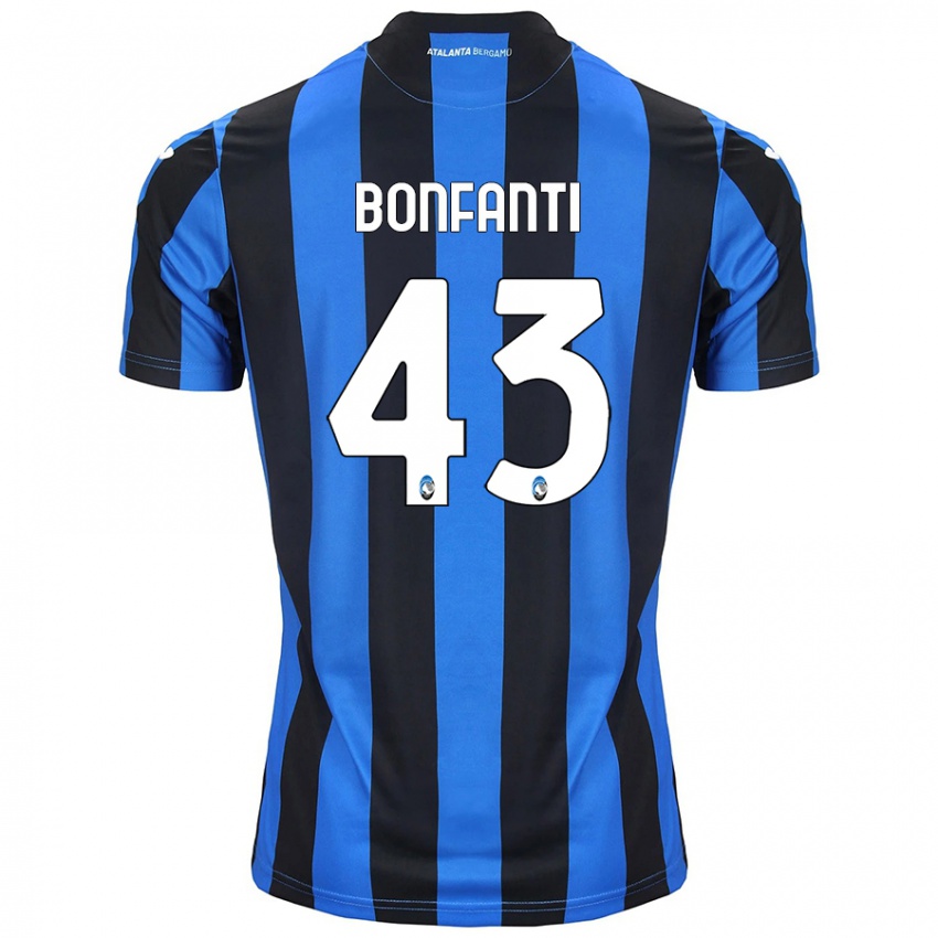 Niño Camiseta Giovanni Bonfanti #43 Azul Negro 1ª Equipación 2024/25 La Camisa Argentina