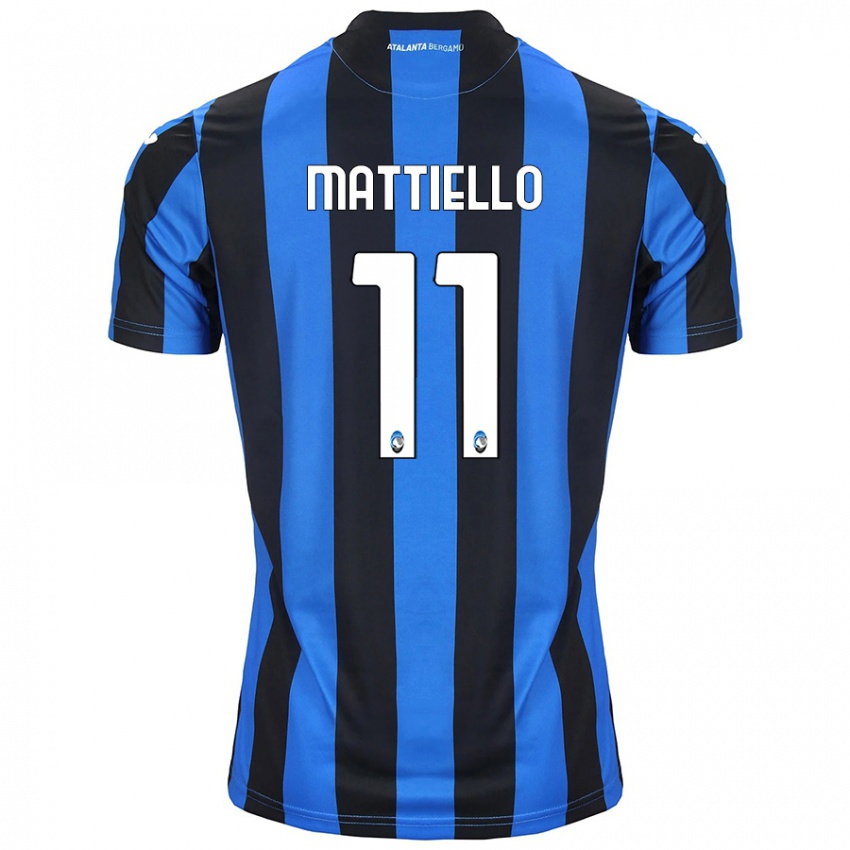 Niño Camiseta Federico Mattiello #11 Azul Negro 1ª Equipación 2024/25 La Camisa Argentina