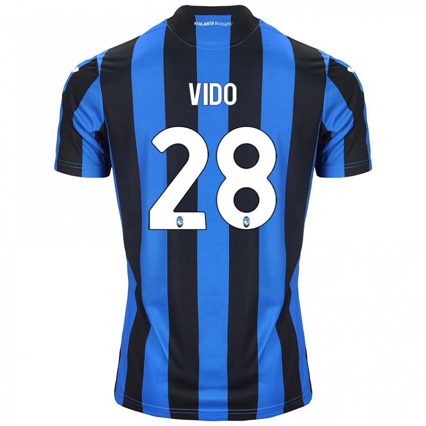 Niño Camiseta Luca Vido #28 Azul Negro 1ª Equipación 2024/25 La Camisa Argentina