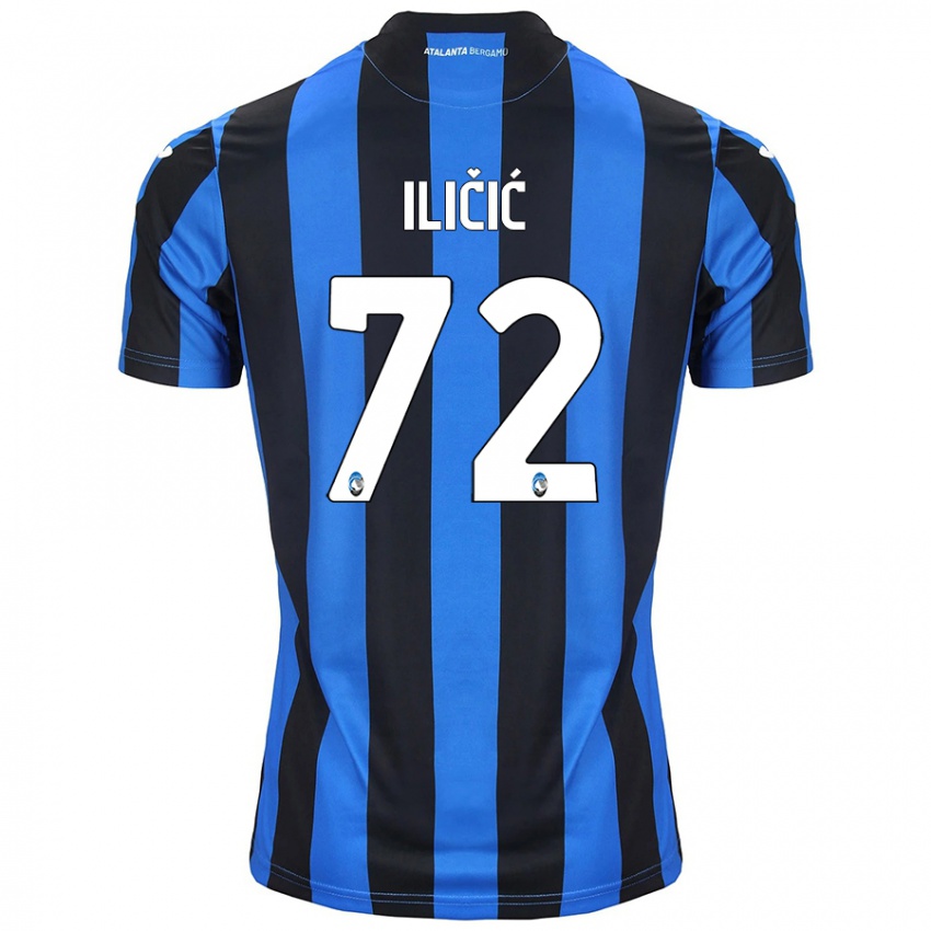 Niño Camiseta Josip Ilicic #72 Azul Negro 1ª Equipación 2024/25 La Camisa Argentina