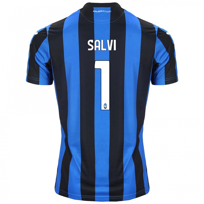 Niño Camiseta Margherita Salvi #1 Azul Negro 1ª Equipación 2024/25 La Camisa Argentina