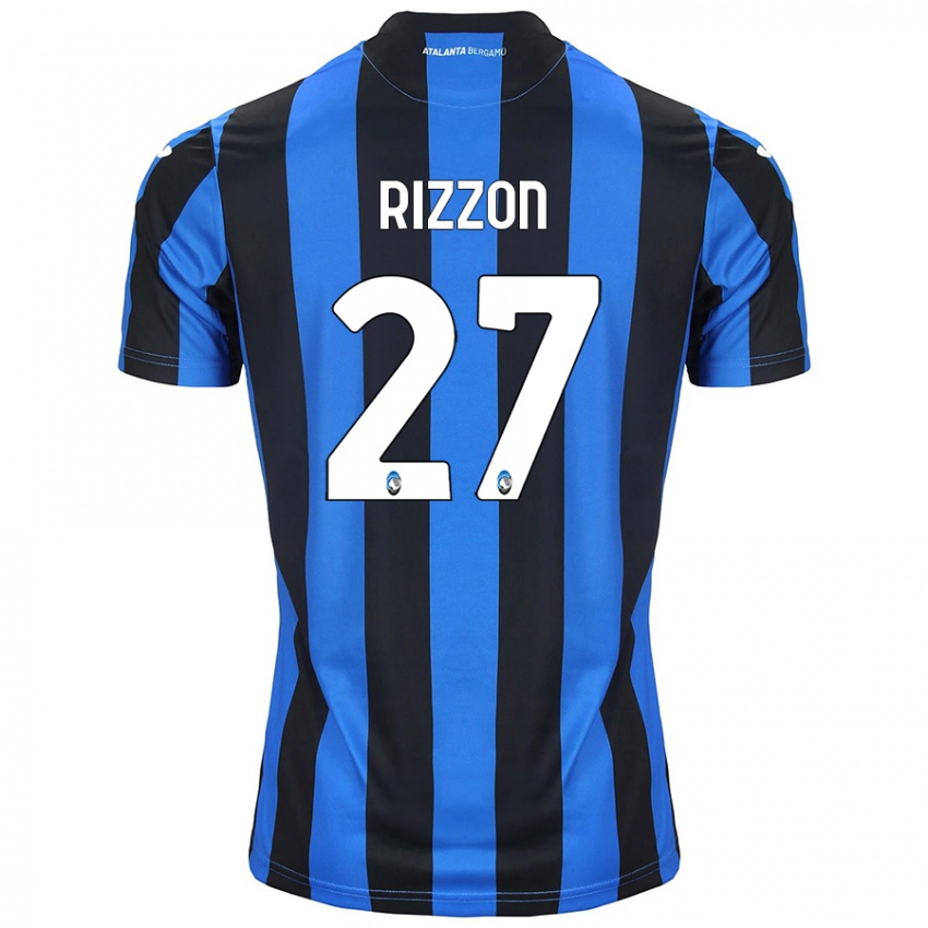 Niño Camiseta Giulia Rizzon #27 Azul Negro 1ª Equipación 2024/25 La Camisa Argentina