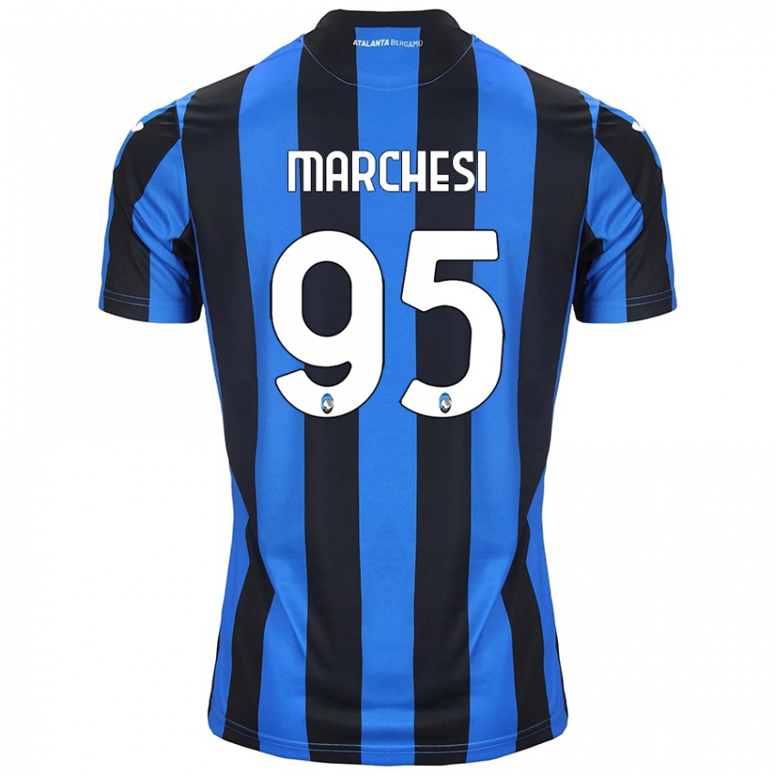 Niño Camiseta Silvia Marchesi #95 Azul Negro 1ª Equipación 2024/25 La Camisa Argentina