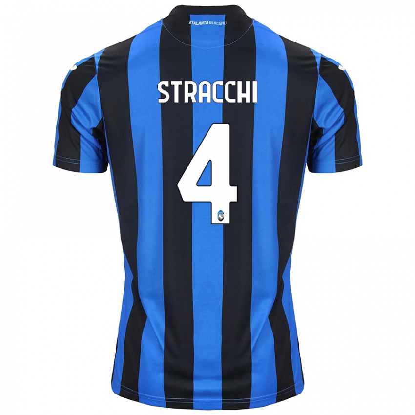 Niño Camiseta Daniela Stracchi #4 Azul Negro 1ª Equipación 2024/25 La Camisa Argentina