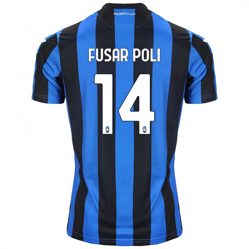 Niño Camiseta Giulia Fusar Poli #14 Azul Negro 1ª Equipación 2024/25 La Camisa Argentina