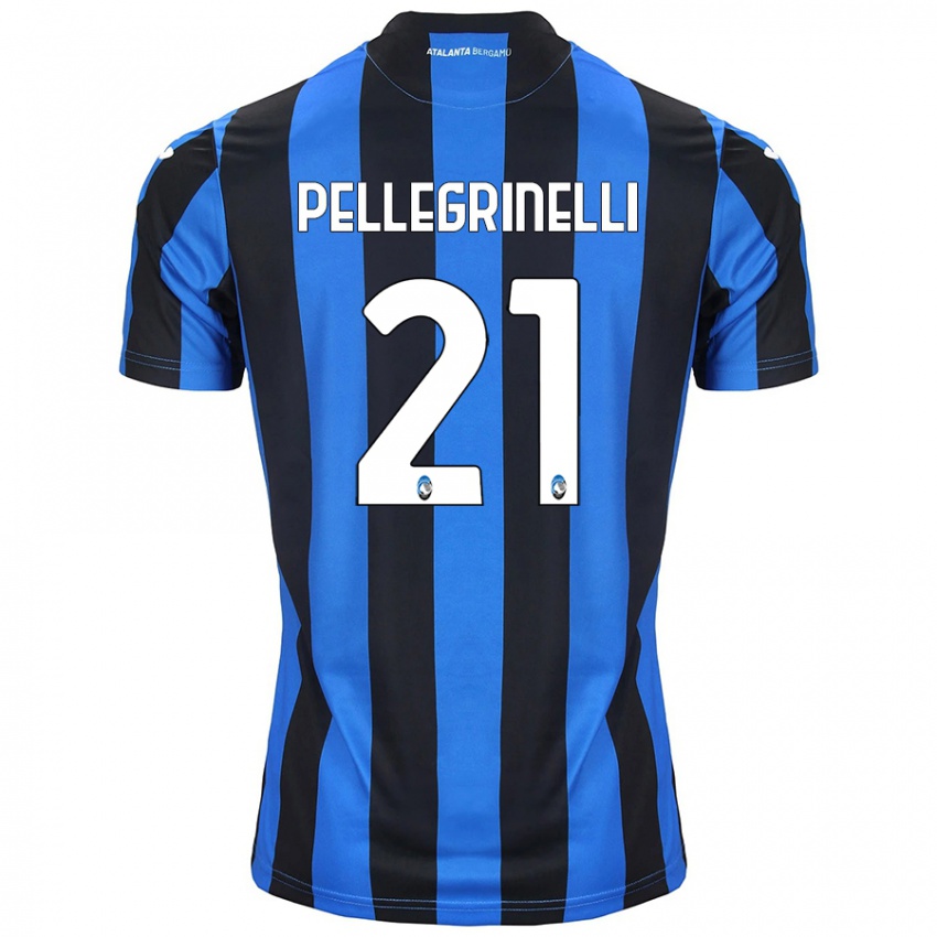 Niño Camiseta Giorgia Pellegrinelli #21 Azul Negro 1ª Equipación 2024/25 La Camisa Argentina