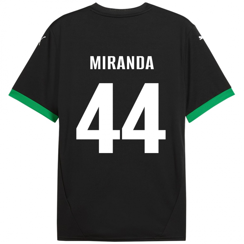 Niño Camiseta Kevin Miranda #44 Negro Verde Oscuro 1ª Equipación 2024/25 La Camisa Argentina