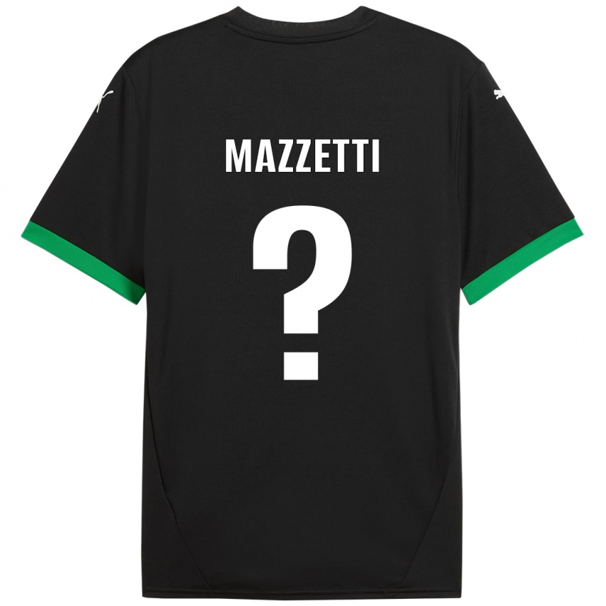 Niño Camiseta Riccardo Mazzetti #0 Negro Verde Oscuro 1ª Equipación 2024/25 La Camisa Argentina