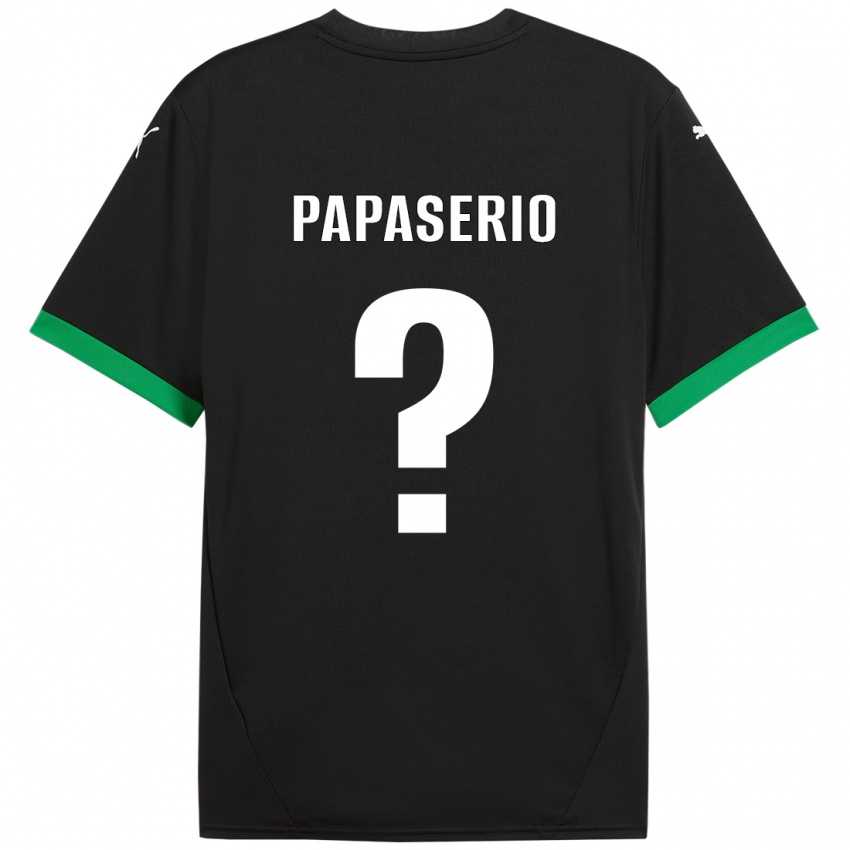 Niño Camiseta Gabriele Papaserio #0 Negro Verde Oscuro 1ª Equipación 2024/25 La Camisa Argentina