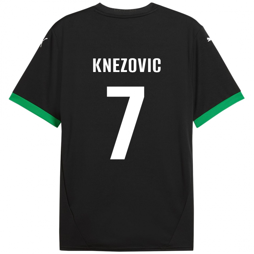 Niño Camiseta Borna Knezovic #7 Negro Verde Oscuro 1ª Equipación 2024/25 La Camisa Argentina