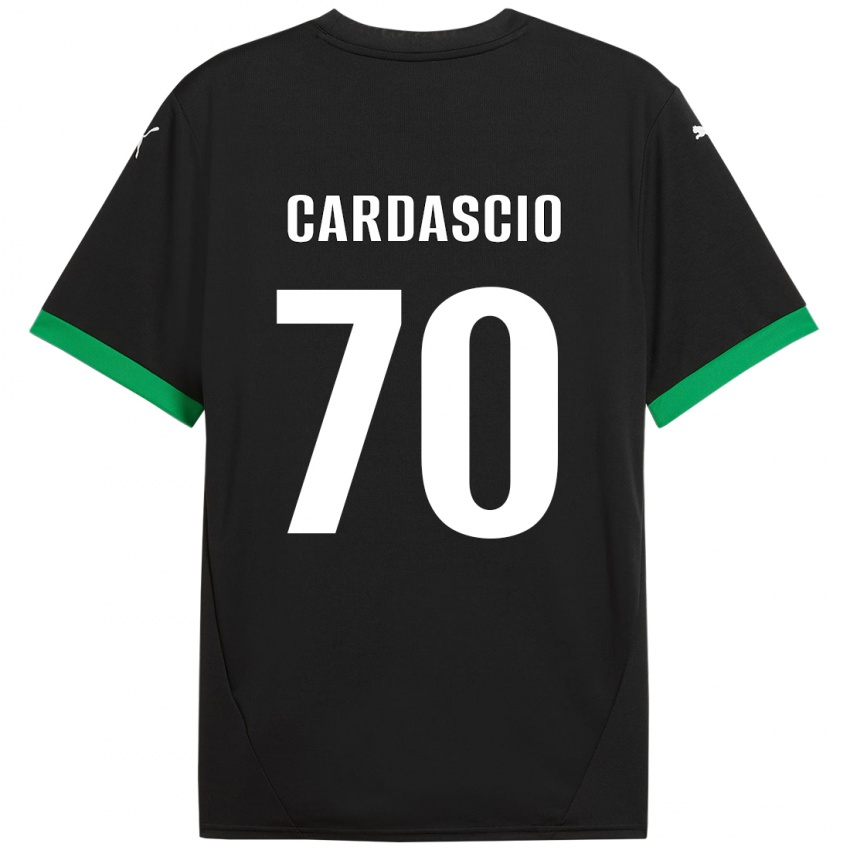 Niño Camiseta Alessandro Cardascio #70 Negro Verde Oscuro 1ª Equipación 2024/25 La Camisa Argentina