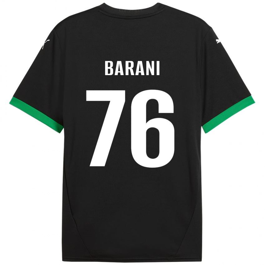 Niño Camiseta Luca Barani #76 Negro Verde Oscuro 1ª Equipación 2024/25 La Camisa Argentina